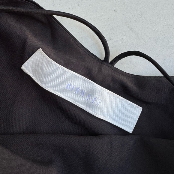 Dion Lee Rivet Detail Cowl Neck Satin Dress Black Size 2 - Picture 15 of 16